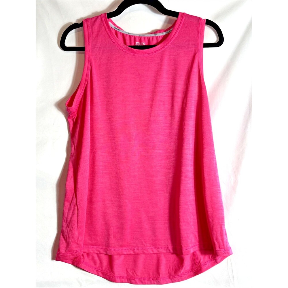 Zelos Workout Pink Tank Top Women's XL Shirt Gym Running Exercise Gear